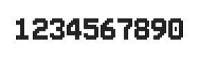 7×10数字点阵字体 ddN710BB1414