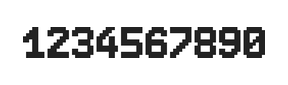 7×10数字点阵字体 ddN710BB1434