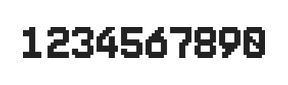 7×10数字点阵字体 ddN710BB1438