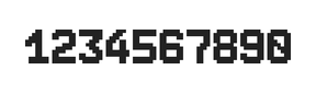 7×10数字点阵字体 ddN710BB1465