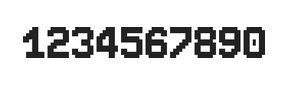 7×10数字点阵字体 ddN710BB1467