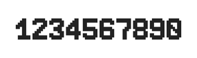 7×10数字点阵字体 ddN710BB1482