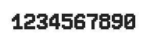 7×10数字点阵字体 ddN710BB1501