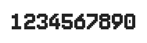 7×10数字点阵字体 ddN710BB1510