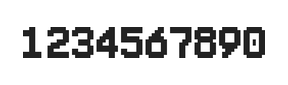 7×10数字点阵字体 ddN710BB1525