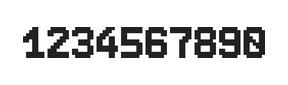 7×10数字点阵字体 ddN710BB1548