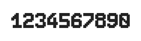 7×10数字点阵字体 ddN710BB1564