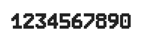 7×10数字点阵字体 ddN710BB1573