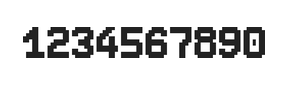 7×10数字点阵字体 ddN710BB1574