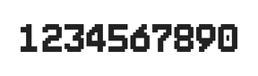 7×10数字点阵字体 ddN710BB1591