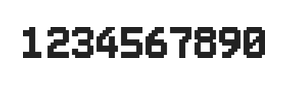 7×10数字点阵字体 ddN710BB1593
