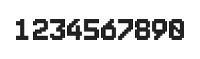 7×10数字点阵字体 ddN710BB1595