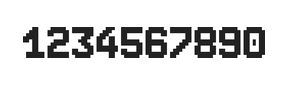 7×10数字点阵字体 ddN710BB1602