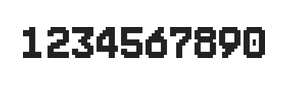 7×10数字点阵字体 ddN710BB1613