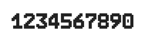 7×10数字点阵字体 ddN710BB1621
