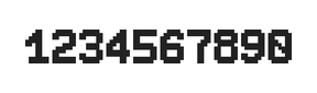7×10数字点阵字体 ddN710BB1623