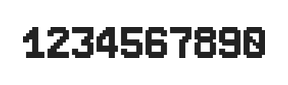 7×10数字点阵字体 ddN710BB1625