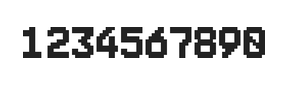 7×10数字点阵字体 ddN710BB1627
