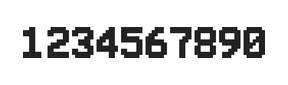 7×10数字点阵字体 ddN710BB1632