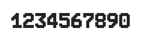 7×10数字点阵字体 ddN710BB1640