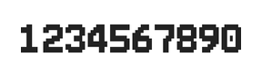 7×10数字点阵字体 ddN710BB1644