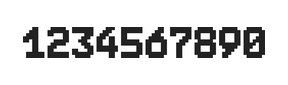 7×10数字点阵字体 ddN710BB1648