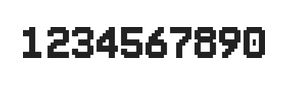 7×10数字点阵字体 ddN710BB1656