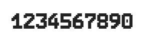 7×10数字点阵字体 ddN710BB1662