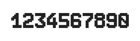 7×10数字点阵字体 ddN710BB1679