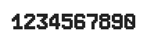 7×10数字点阵字体 ddN710BB1689