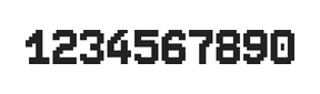 7×10数字点阵字体 ddN710BB1694