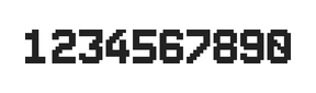 7×10数字点阵字体 ddN710BB1699