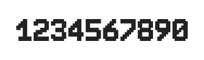 7×10数字点阵字体 ddN710BB1710
