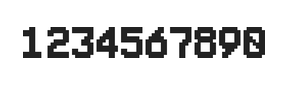 7×10数字点阵字体 ddN710BB1724