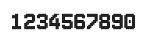 7×10数字点阵字体 ddN710BB1739