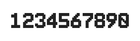 7×10数字点阵字体 ddN710BB1741