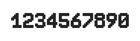 7×10数字点阵字体 ddN710BB1789