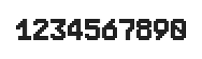 7×10数字点阵字体 ddN710BB1793