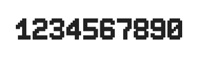 7×10数字点阵字体 ddN710BB1802