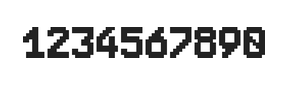 7×10数字点阵字体 ddN710BB1804