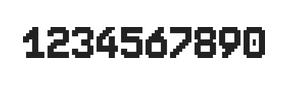 7×10数字点阵字体 ddN710BB1810