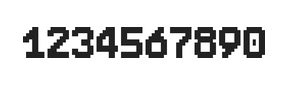 7×10数字点阵字体 ddN710BB1820