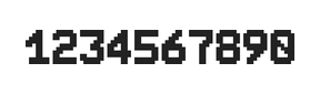 7×10数字点阵字体 ddN710BB1833