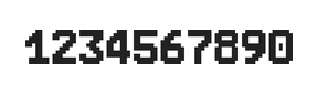 7×10数字点阵字体 ddN710BB1834