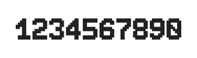7×10数字点阵字体 ddN710BB1851
