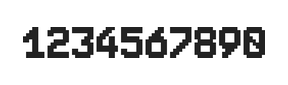 7×10数字点阵字体 ddN710BB1857