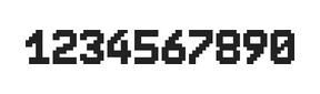 7×10数字点阵字体 ddN710BB1861