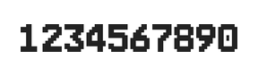 7×10数字点阵字体 ddN710BB1862
