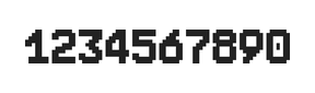 7×10数字点阵字体 ddN710BB1864