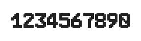 7×10数字点阵字体 ddN710BB1879